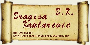 Dragiša Kaplarević vizit kartica